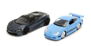 JAD34250 - PORSCHE 996 GT3 RS Blue and McLAREN 720S Black FAST & FURIOUS