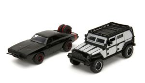 JAD34252 - JEEP Wrangler gray and DODGE Charger Off-Road Black FAST & FURIOUS