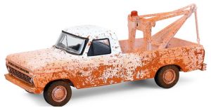 GREEN35300-B - FORD F-100 1973 with tow hook White from the BLUE COLLAR series blister pack