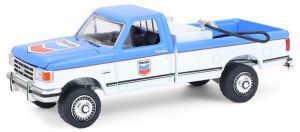 GREEN35300-D - FORD F-250 XL 1991 blue and white - CHEVRON from the BLUE COLLAR series (in blister pack)