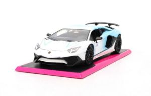 JAD35536 - Lamborghini Aventador SV, white and blue - PINK SLIPS