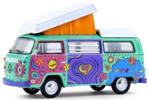GREEN36120-C - VOLKSWAGEN Type 2 1973 - Westfalia Campmobile - Music Festival Van
