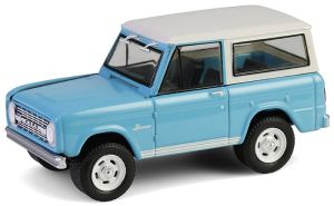 GREEN37320-A - FORD Bronco Custom SUV 1966 turquoise blue from the BARRETT JACKSON series (in blister pack)