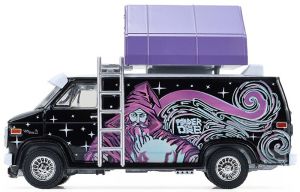 GREEN38080-C - 1978 GMC Vandura custom camper van with rooftop tent from THE GREAT OUTDOORS series, still in its original packaging.