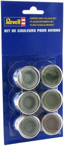 REV32343 - 6 pots of Enamel paint 14 ml colors for planes
