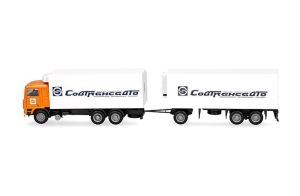 HER321167 - VOLVO F10 6x4 with body and 1+2-axle SOVTRANSAVTO trailer