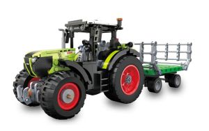JAM402945 - CLAAS Arion 660 with flatbed trailer - BRICKS - 488 pieces