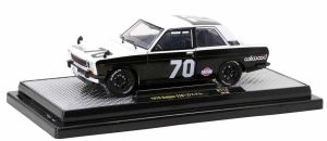 M2M-40300-114B - DATSUN 510 #70 1970 Black and white WILWOOD