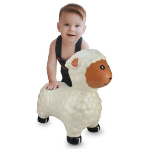 JAM460590 - White sheep bouncing animal with pump
