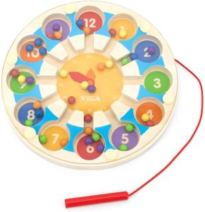 VIG44560 - Magnetic wooden clock and colours