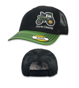 MC53084650GR - JOHN DEERE black and green mesh cap for children