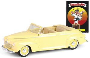 GREEN54110-A - 1947 Ford Super Deluxe Convertible Club Coupe Yellow from the GARBAGEPAILKIDS series in blister pack