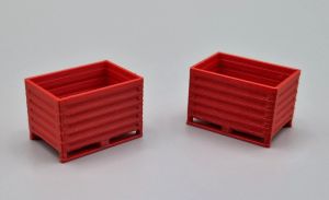 MSM5470/03 - 2 Red Closed Material Bins - L.24 x W.16 x H.16 mm