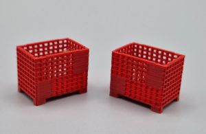 MSM5471/05 - Red Wire Mesh Pallet Boxes - L.24 x W.16 x H.19.4 mm