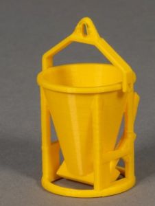 MSM5802/01 - Round concrete skip – Yellow – L.26.3 x W.27.6 x H.42.3 mm
