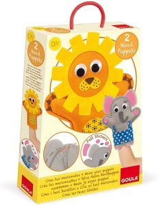 GOA52029 - Kit of 2 Elephant and Lion puppets