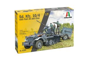 ITA6395 - Sd.kfz 10/4 military vehicle with Flak 30 and crew, for assembly and painting