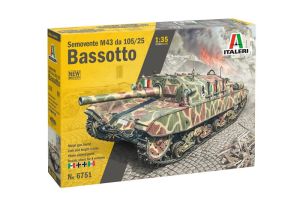 ITA6751 - Semovente M43 105/25 Bassotto self-propelled gun, for assembly and painting