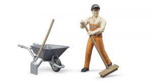 BRU62130 - Municipal employee figure with accessories