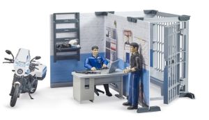 BRU62732 - Police station with motorbike and characters