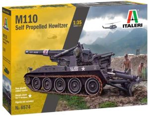 ITA6574 - M110A1 Self Propelled Howitzer tank to assemble and paint