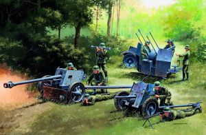 ITA7026 - GERMAN PAK35 – PAK40 – FLAK38 guns to assemble and paint