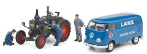 SCH7859 - LANZ BULLDOG with VOLKSWAGEN T1b and 3 LANZ BULLDOG Service mechanics