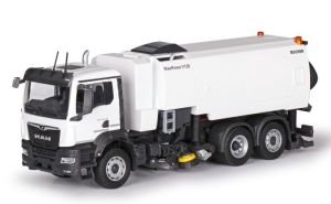 CON81257/0 - MAN TGS NN 6x2 sweeper truck with BUCHER MaxPower V120 engine, white