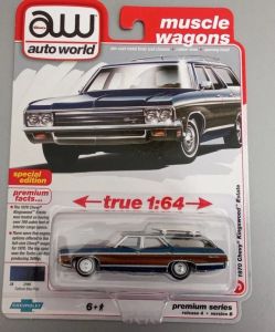AWSP169/24B - CHEVROLET Kingswood Estate 1970 Blue and Brown Blister Packed
