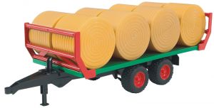 BRU2220 - Trailer 2 axles with round baller
