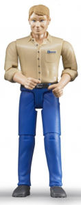 BRU60006 - Blond man with shirt beige with pants blue BRUDER toys
