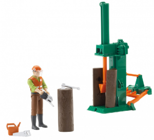 BRU62650 - Log splitter with accessories and worker BRUDER toys