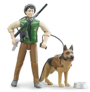 BRU62660 - Forest officer with dog and accessories