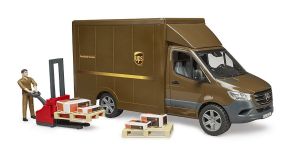 BRU2678 - MERCEDES BENZ Sprinter UPS truck with driver and accessories