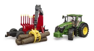 BRU3154 - JOHN DEERE 7R350 with log trailer