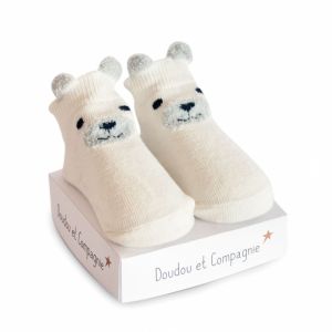 DC3705-03 - Baby socks with small ears - Bear - COMING SOON