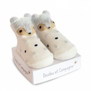 DC3705-01 - Baby socks with small ears - Hedgehog
