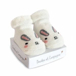 DC3706-03 - Baby socks with little bouilles - White