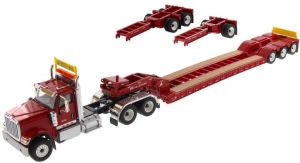 DCM71016 - INTERNATIONAL HX520 6x4 Tandem Day Cab Tractor with XL 120 Lowboy Trailer in Red