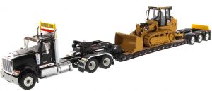 DCM85599 - INTERNATIONAL HX520 6x4 Tandem Day Cab Tractor with XL 120 HDG Lowboy Trailer in Black and Cat 963K Track Loader