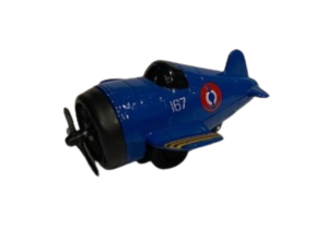 NEW01277A - Blue airplane with yellow friction stripes