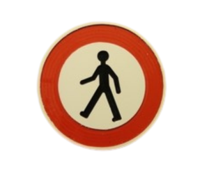 MCD-024 - Prohibition sign for pedestrians - In kit - Post not included