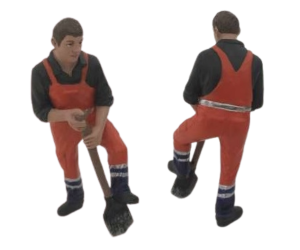 ADF32146 - Construction site character with shovel