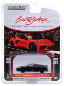 GREEN37220-F - CHEVROLET Corvette Stingray black 2020 Barrett Jackson sold in blister