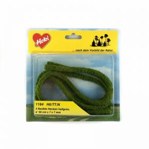 HEK1184 - 3 flexible light green hedges - 7x7 mm - 50 cm long.