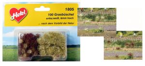 HEK1805 - 10 grass tufts lila and white 6mm