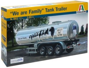 ITA3911 - Milk trailer 3 axles We Are The Family model to mount and paint paint and glue not inclued