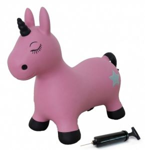 JAM460453 - Pink bouncing unicorn animal with pump
