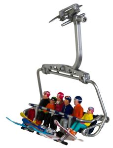 JC54500 - 6 seated snowboarders for chairlifts chairlifts not inclued