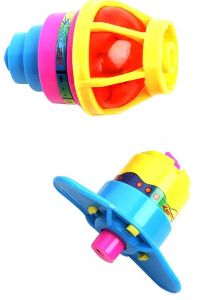 LPB25864 - Spherical spinner with launcher - 10 cm - random color
